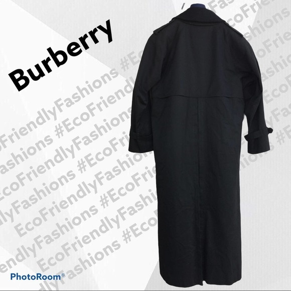 VINTAGE MENS BURBERRYS TRENCH COAT W/ WOOL LINING - Picture 2 of 15